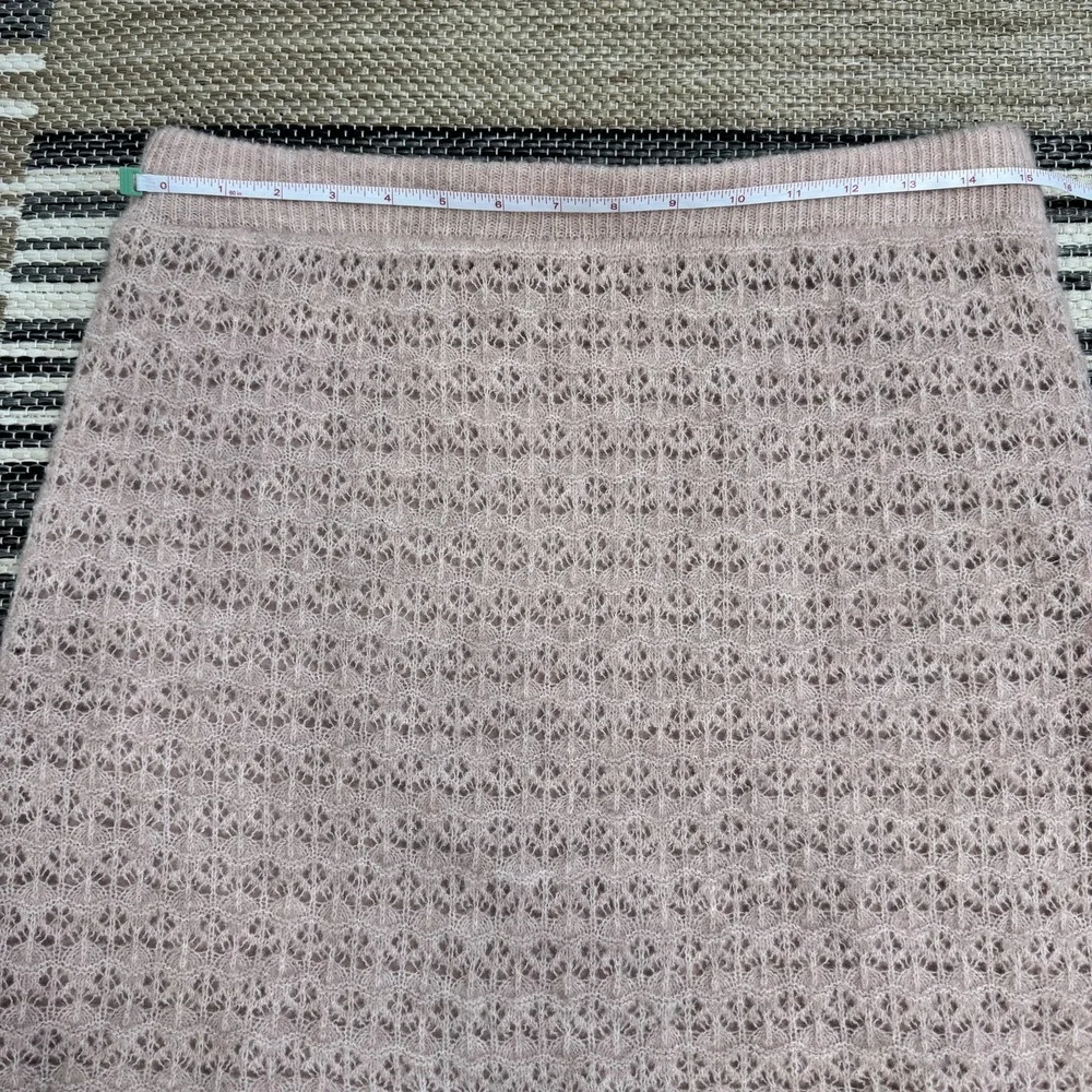 House Of Harlow 1960 2 Piece‎ Women's Sweater Skirt Large Pink Textured Knit